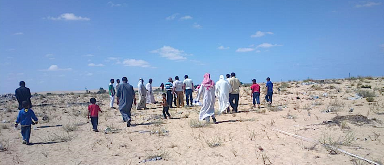 In Abou El Goulood, Egypt, Bedouin community members attend a site-handover ceremony for a new water desalination plant, which will help improve water security on the North Sinai Peninsula. Photo Credit: Chemonics Egypt
