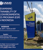 Webinar on the Sustainability of USAID/Indonesia's Urban Water Utility Services Activities