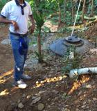 The small-scale wastewater treatment facilities are simple, but effective, and can be shared by multiple households. Photo credit: Erick Conde