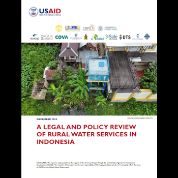 A Legal and Policy Review of Rural Water Services in Indonesia