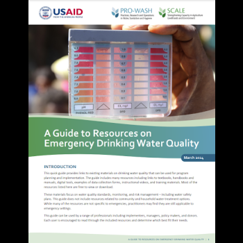 A Guide to Resources on Emergency Drinking Water Quality