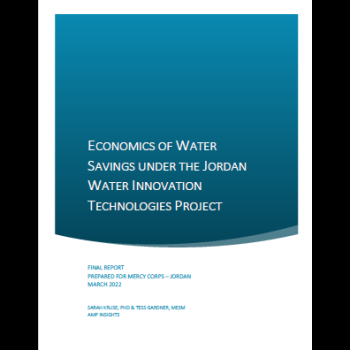 Economics of Water Savings Under the Jordan Water Innovation Technologies
