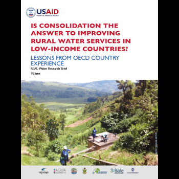 Is Consolidation The Answer To Improving Rural Water Services In Low-Income Countries?