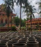 A barrier to scaling sanitation markets―for example an inadequate pool of entrepreneurs―can be overcome by engaging existing businesses such as this concrete product manufacturer in Cambodia. Photo credit: FSG