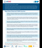 Nepal Water Resources Profile 