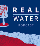 A graphic banner that reads REAL Water Podcast