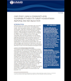 Case Study: Using a Community-Level Vulnerability Index to Target Humanitarian Assistance and Risk Reduction