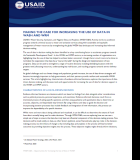 Making the case for increasing the use of data in WASH and WRM