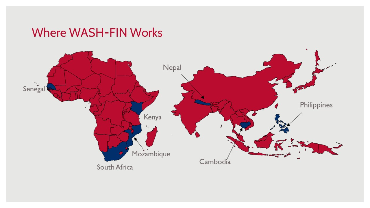 WASH-FIN Where We Work Map