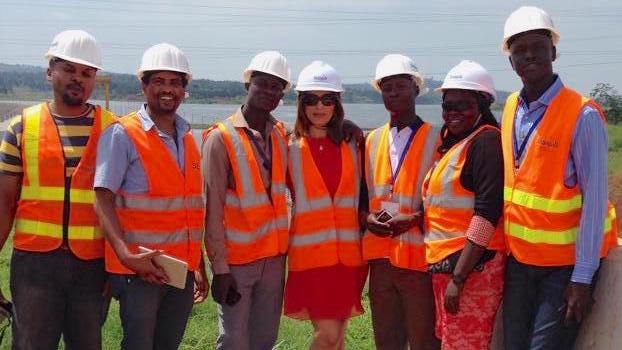 Journalists learn about how Uganda’s Bujagali Dam produces power for the region. Credit: Mohammed Wadie