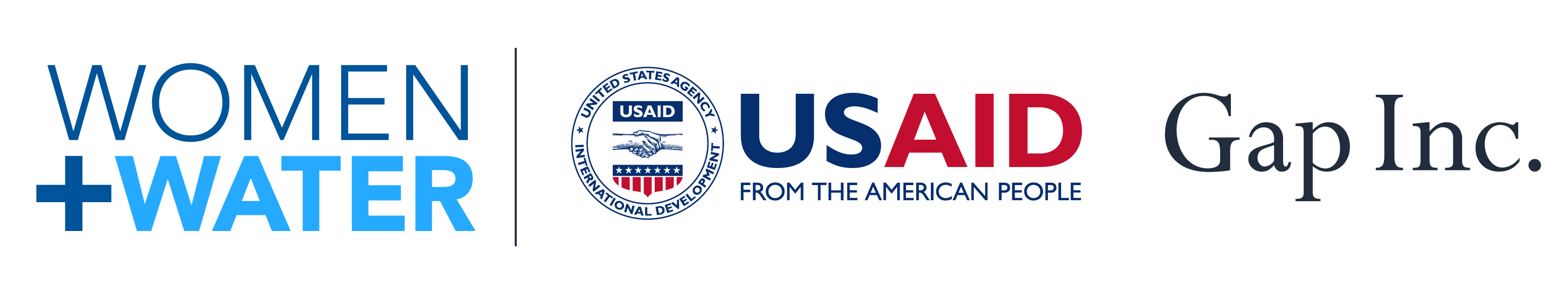 Women + Water Alliance USAID Gap Inc. Logo