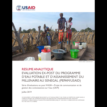 Evaluation Ex-Post du Programme d’Eau Potable et d’Assainissement du Millenaire au Senegal (PEPAM/USAID)
