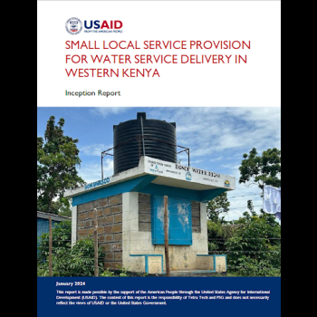 Small Local Service Provision for Water Service Delivery in Western Kenya: Inception Report