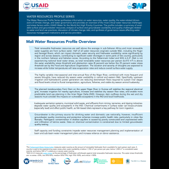 Mali Water Resources Profile 