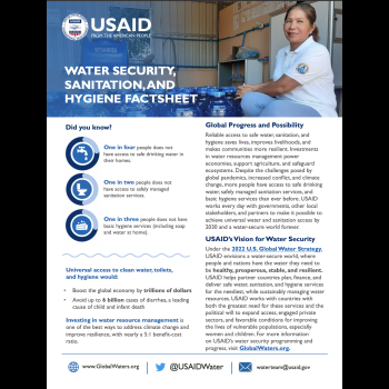 Water Security, Sanitation and Hygiene at USAID