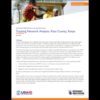 Tracking Network Analysis: Kitui County, Kenya