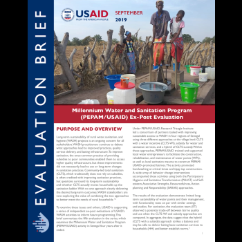 Brief: Millennium Water and Sanitation Program (PEPAM/USAID) Ex-Post Evaluation