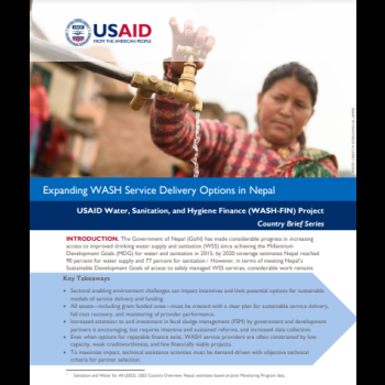USAID's WASH-FIN Nepal Country Brief