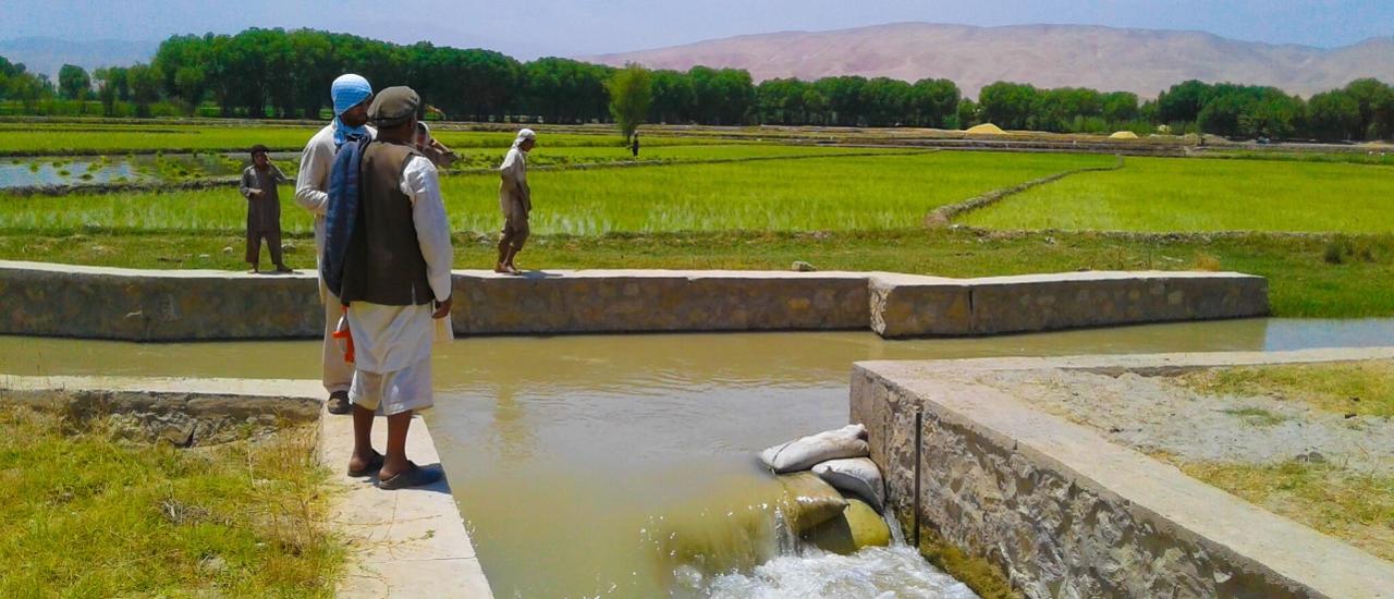 In Afghanistan’s Baghlan province, local and central government staff inspect an irrigation canal targeted for rehabilitation through the USAID SWIM Activity to increase the efficiency of irrigation infrastructure and enable better water resources management.  Submitted to 2018 # WaterSecureWorld Photo Contest by AECOM 