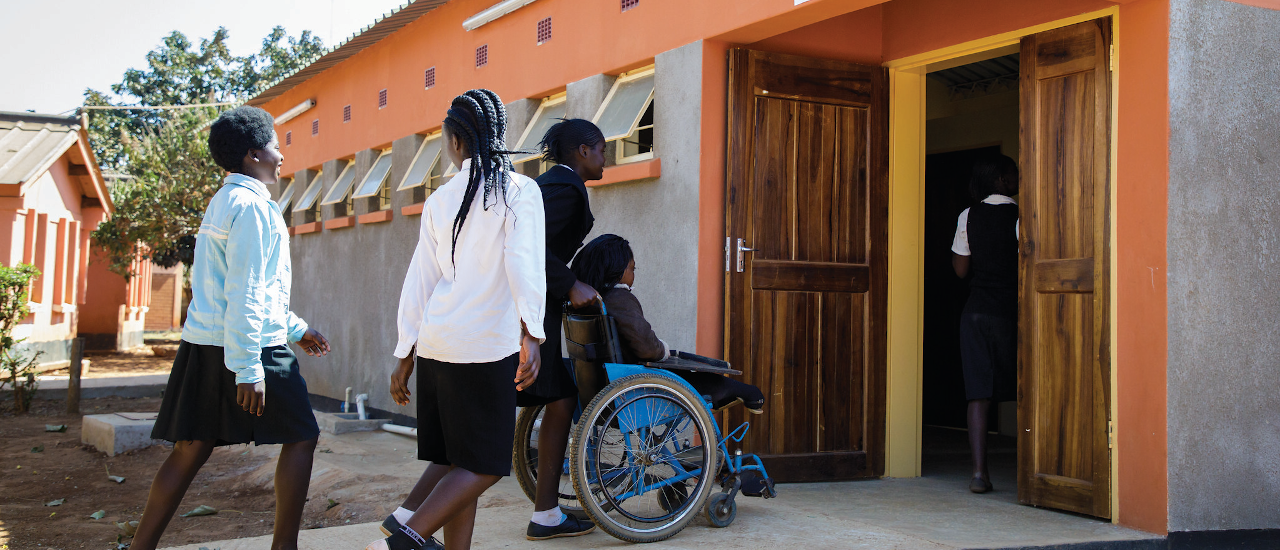 USAID supports accessible latrines at schools, like this one at Bauleni Special Needs School in Zambia, to help keep girls in school. Photo credit: Water and Development Alliance/Zambia