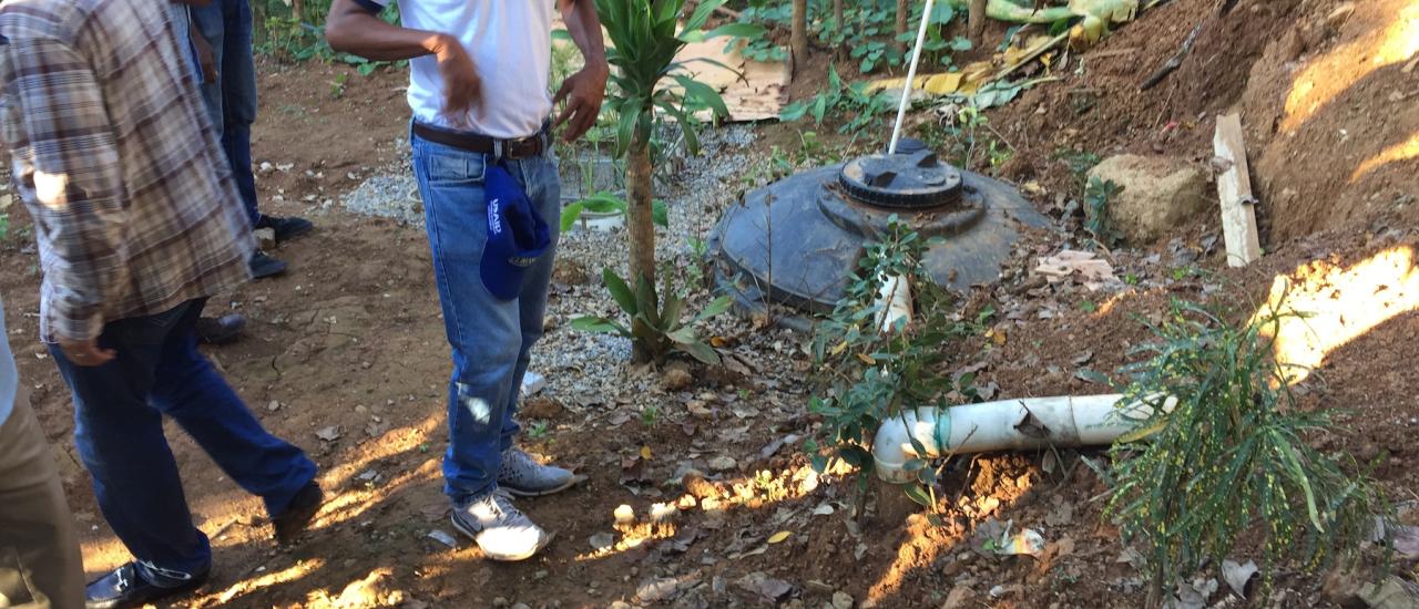 The small-scale wastewater treatment facilities are simple, but effective, and can be shared by multiple households. Photo credit: Erick Conde