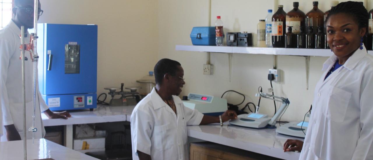Newly recruited younger staff members work in a water laboratory in Nigeria. Reforms in the country’s water sector are prioritizing youth engagement to improve service delivery. Photo credit: USAID E-WASH