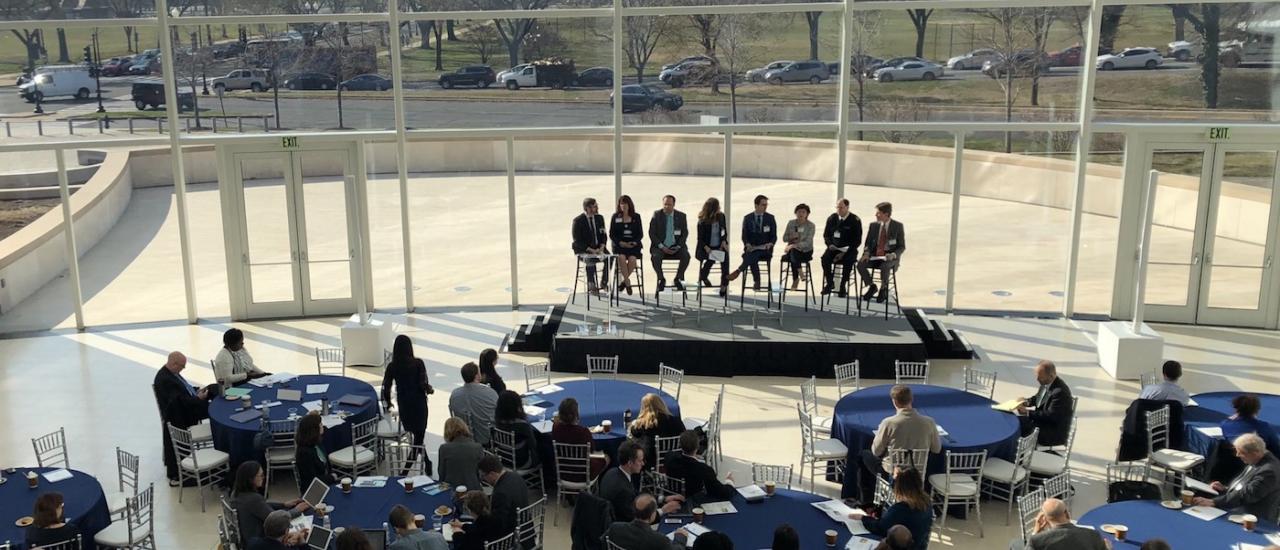 A week before World Water Day, USAID and the Department of State jump-started the implementation process for the new Global Water Strategy at the U.S. Institute of Peace with a room full of collaborators and stakeholders. Photo credit: Water CKM Project