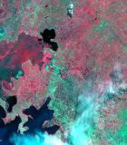 The SERVIR-Africa team captured multispectral imagery of the Nzoia River basin from the NASA's EO-1 satellite on August 23, 2008 to provide baseline imagery of this frequently flooded area for future analysis. Credit: SERVIR Global
