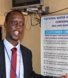 Paul Isagara, Iganga Area Manager for the Uganda National Water and Sewerage Corporation, speaking at a customer engagement workshop. Photo credit: USAID/East Africa