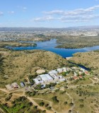 The Goreangab Water Reclamation Plant with Windhoek, Namibia’s capital and largest city, in the background. Photo credit: Wingoc