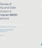 Rapid Review of Disability and Older Age Inclusion in Humanitarian WASH Interventions - Elrha