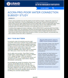 Accra Pro-Poor Water Connection Subsidy Study
