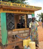 USAID support for water service providers, such as the Kyulu Valley Water Project in Kenya, helps provide more households with basic water services in rural areas. Photo credit: Kenya Integrated Water, Sanitation, and Hygiene project