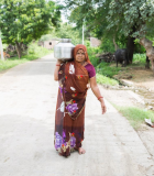 A baseline study in Madhya Pradesh, India, found that the majority of respondents travel off premises for water and that can take an average of 11.7 hours of their time every week. Photo credit: GAP Inc.