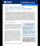 Two Viable Models for Rural Fecal Sludge Management
