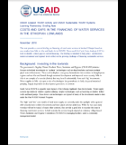 Costs And Gaps In The Financing Of Water Services In The Ethiopian Lowlands