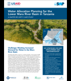 Water Allocation Planning for the Lower Mara River Basin in Tanzania